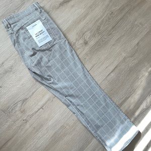 Frame Le Cropped Mini Boot Plaid Pants